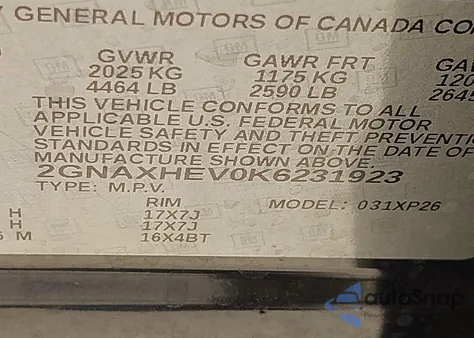 2019 Chevrolet Equinox Ls z USA, uszkodzony, nr VIN 2GNAXHEV0K6231923